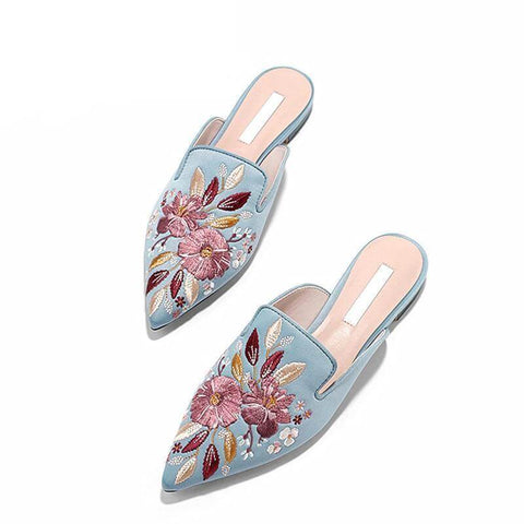 Die Flora Satin Mules Slip-On Loafers - Mehrere Farben