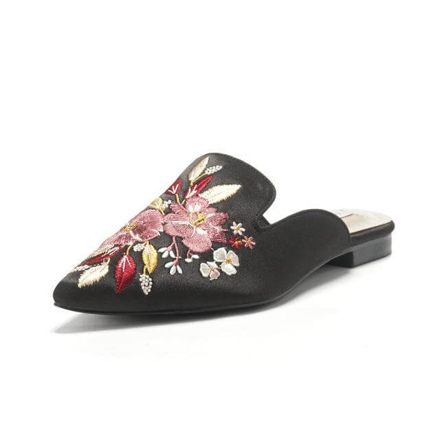 Die Flora Satin Mules Slip-On Loafers - Mehrere Farben