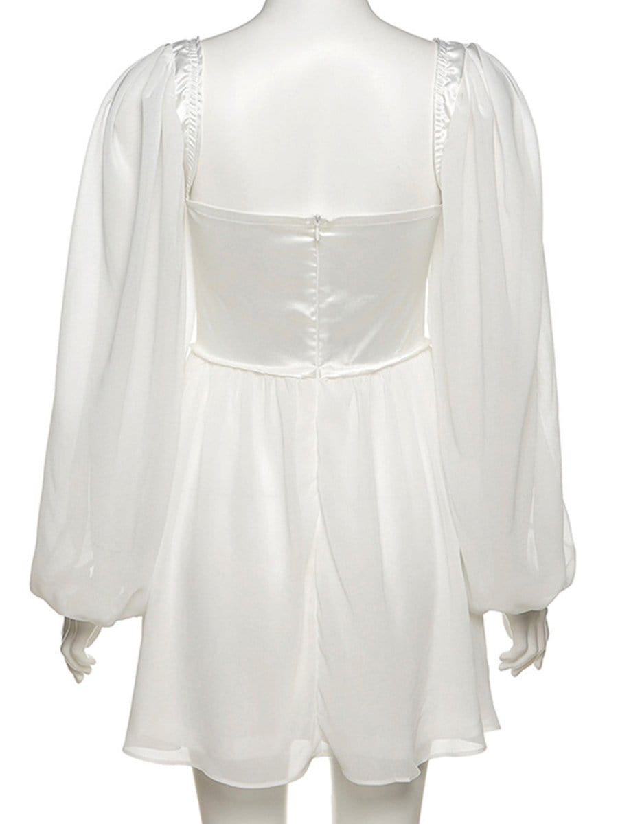 Robe courte Quinn en blanc