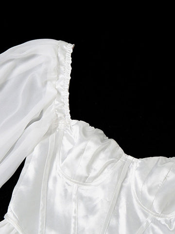 Robe courte Quinn en blanc