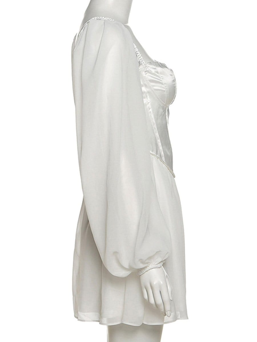 Robe courte Quinn en blanc