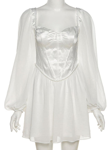 Robe courte Quinn en blanc