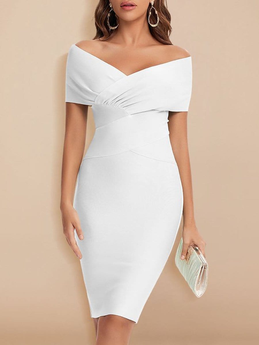 Sadie Off Shoulder Bodycon Midi Dress