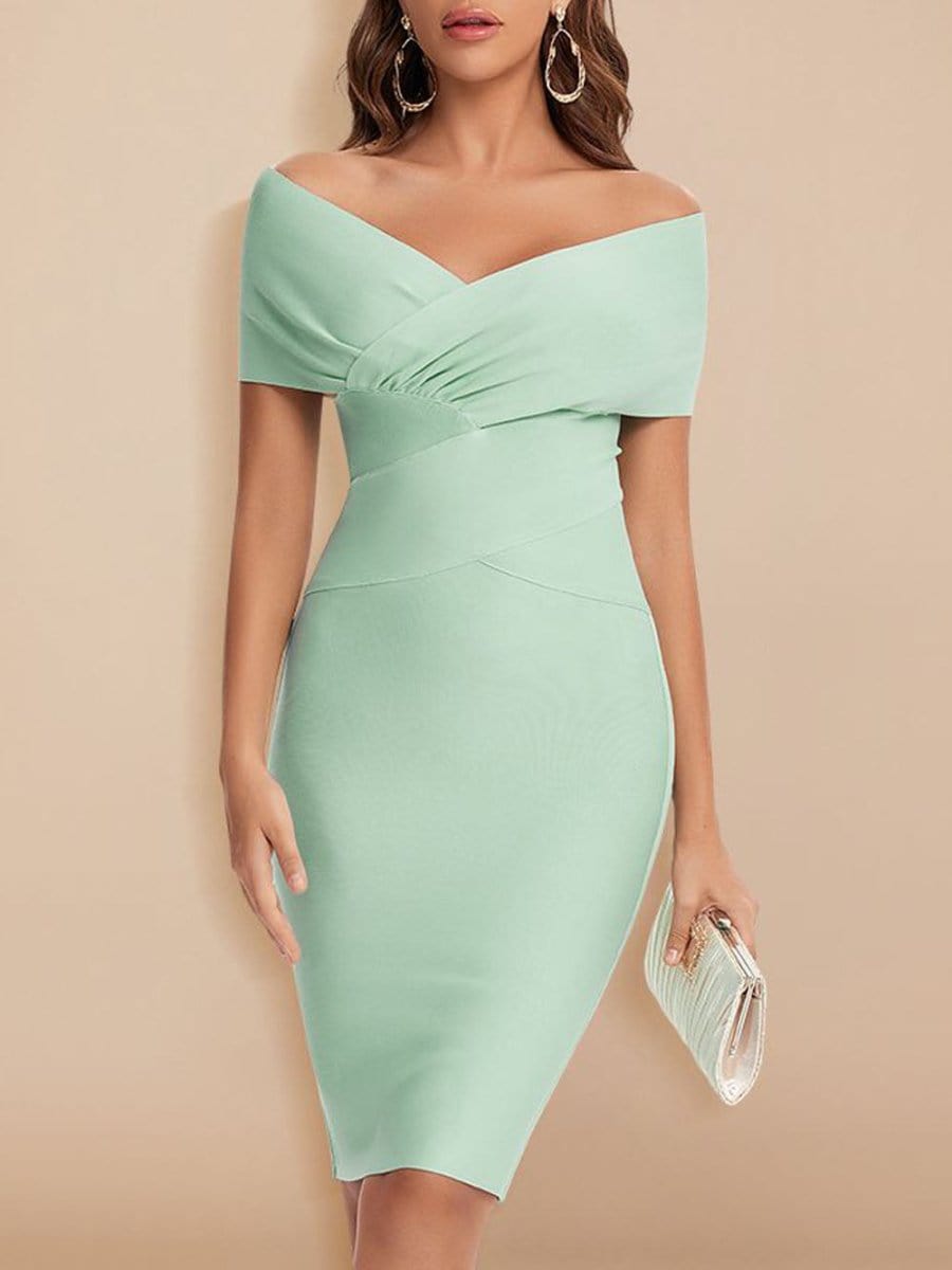 Sadie Off Shoulder Bodycon Midi Dress