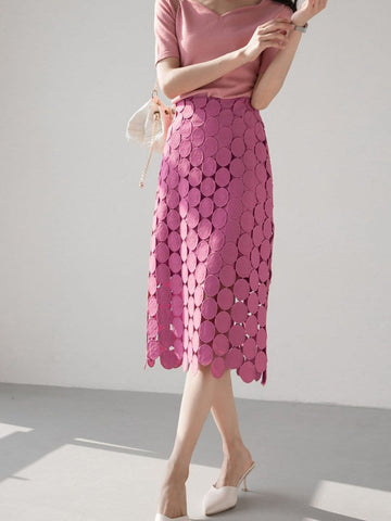 Shay Hollow Out Tassel Skirt