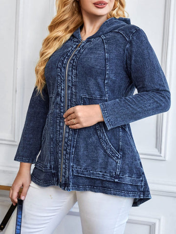 Ziva Hooded Denim Jacket