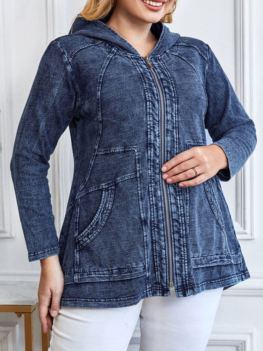 Ziva Hooded Denim Jacket