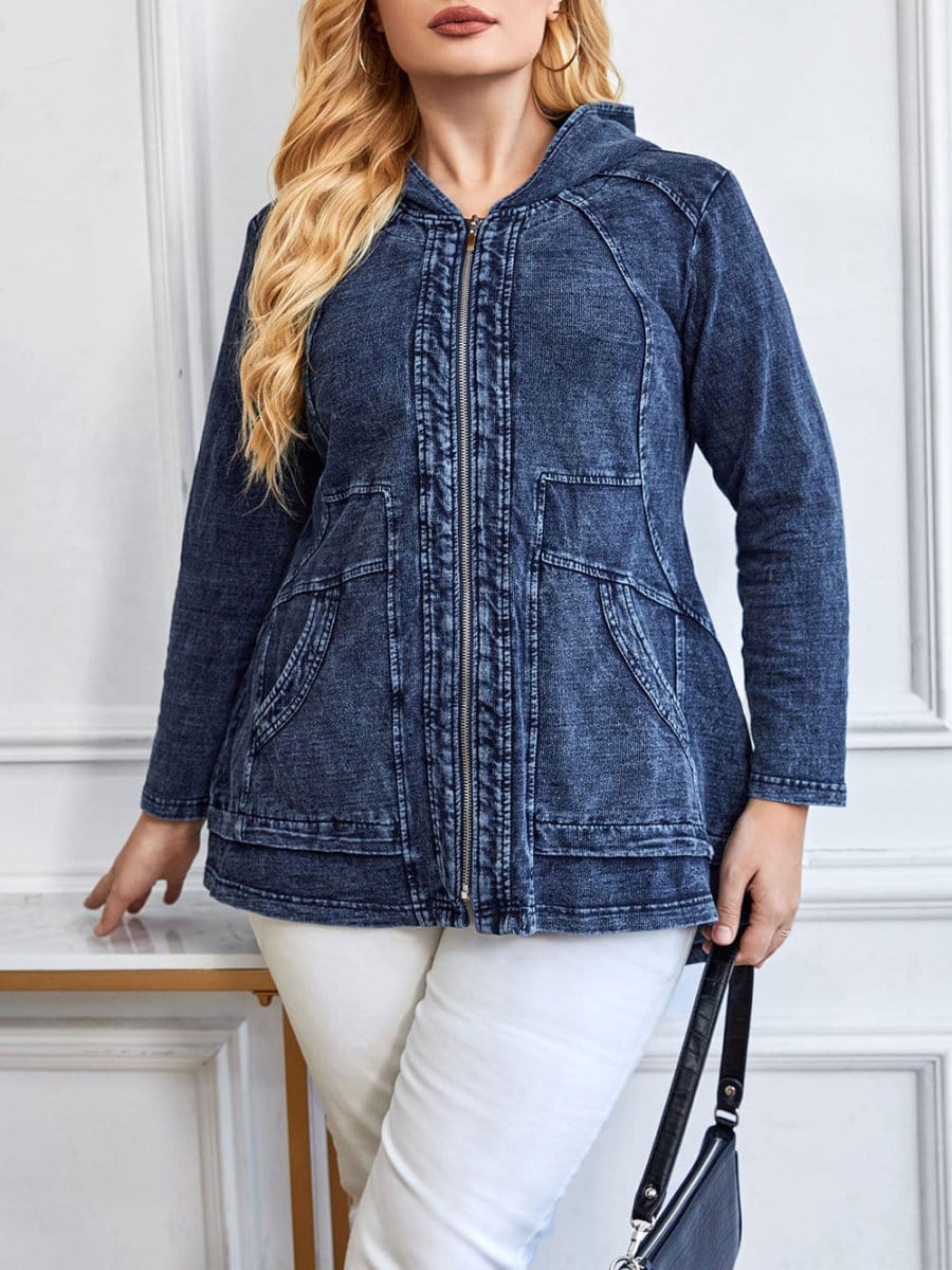 Ziva Hooded Denim Jacket