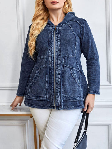 Ziva Hooded Denim Jacket