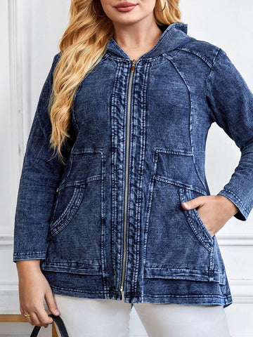 Ziva Hooded Denim Jacket