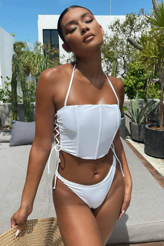 Plain Tankini 2 Piece Set