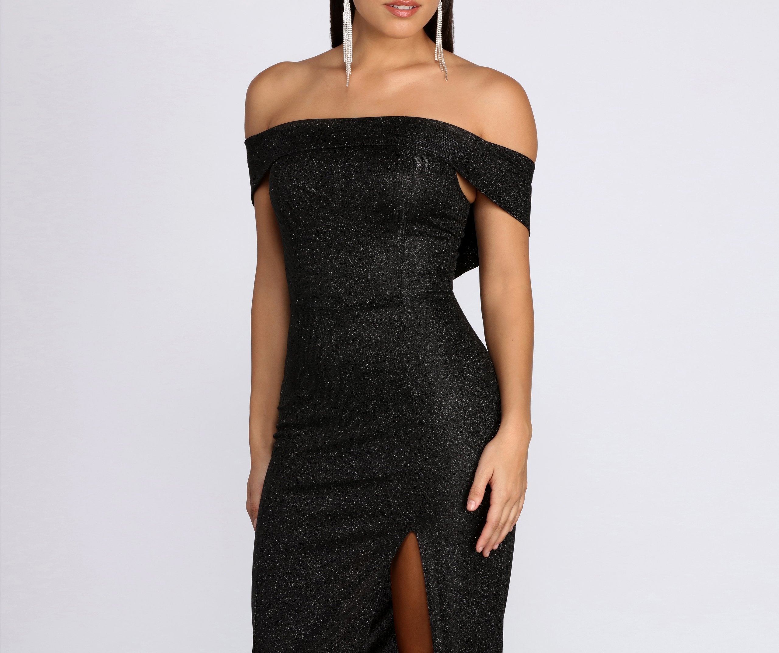 Misty Off Shoulder Glitter Dress Luis Shop Misty Off Shoulder Glitter Dress Luis Shop