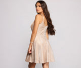 Mona Formal Woven Glitter Party Dress