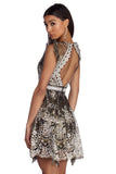 Jaelyn Formal Open Back Glitter Dress