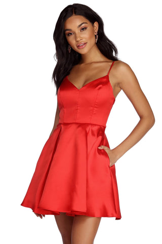 Jenny Formal Satin Party Dress