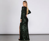 Kendall Formal High Slit Sequin Dress