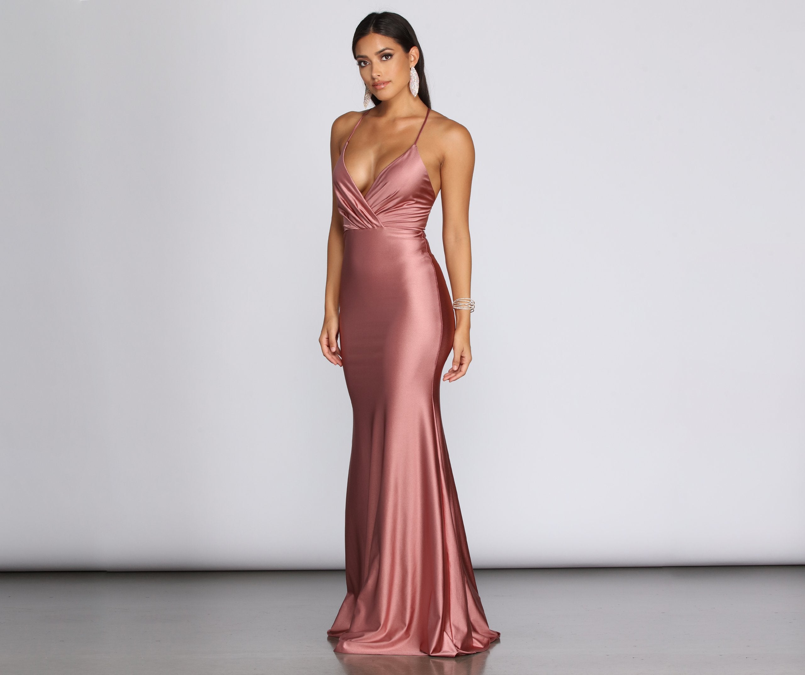 Jerry Cross Back Draped Gown