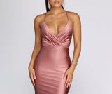 Jerry Cross Back Draped Gown
