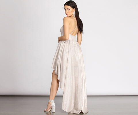 Justine Glitter High-Low Dress