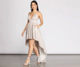Justine Glitter High-Low Dress