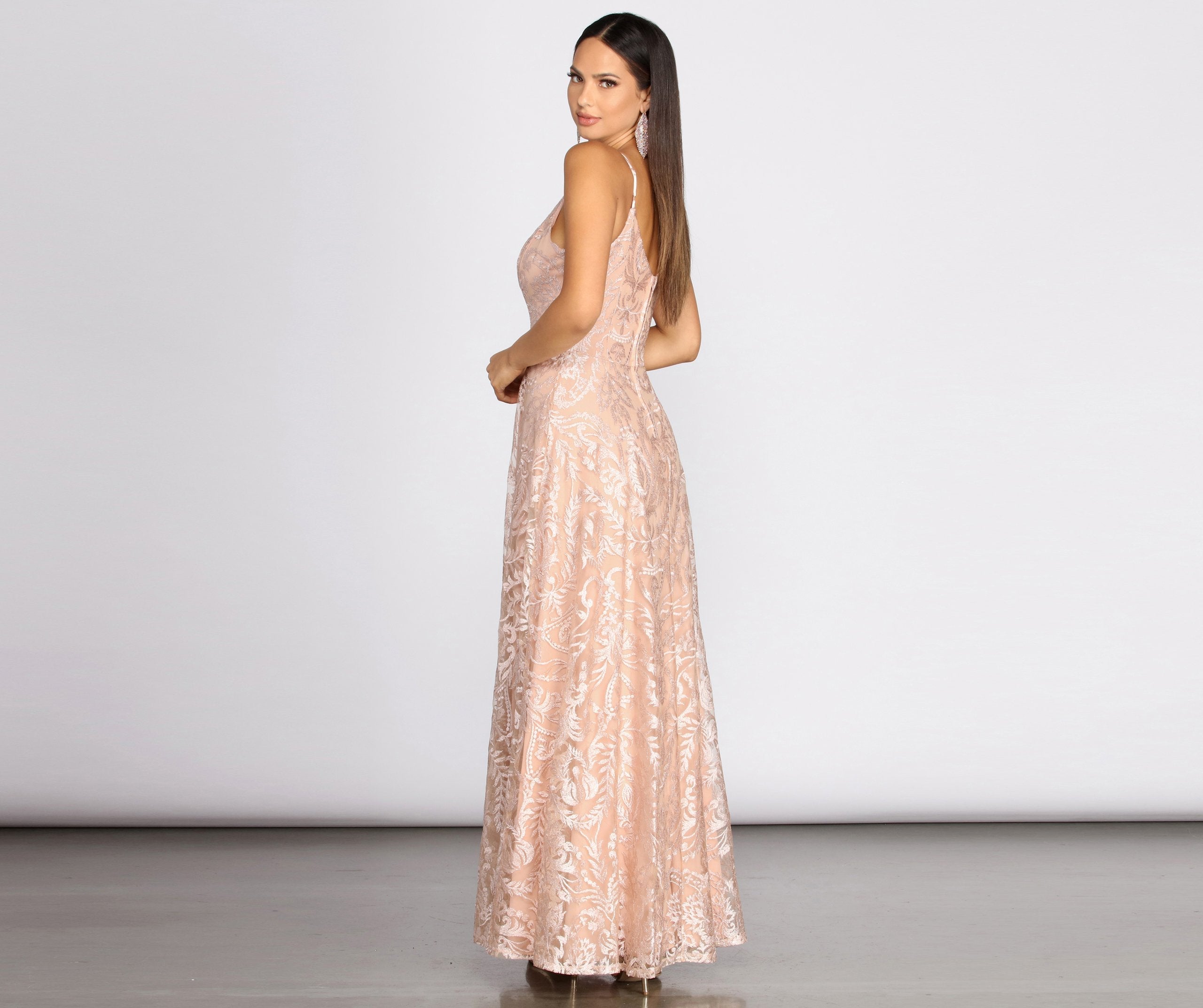 Veda Embroidered Elegance Ball Gown