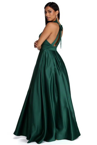 Elle Formal Satin Ball Gown