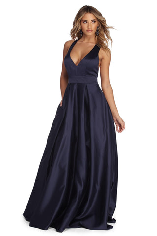 Elle Formal Satin Ball Gown