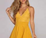 Layered In Lace Skater Dress