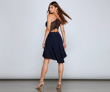 Go With The Flow High-Low Crepe Dress
