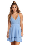 Layered In Lace Skater Dress