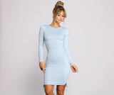 Keeping Knit Real Ruched Mini Dress