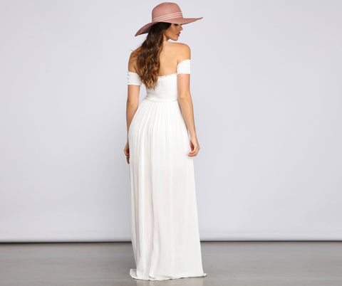 Robe longue froncée chic et sans effort