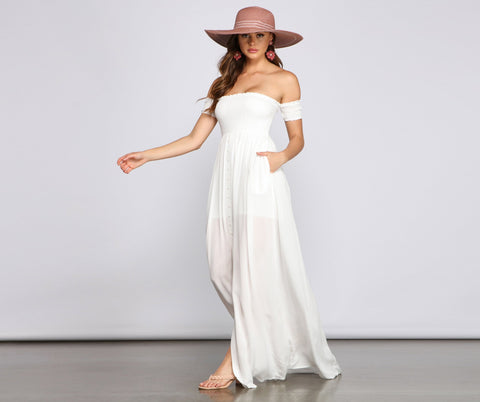 Robe longue froncée chic et sans effort