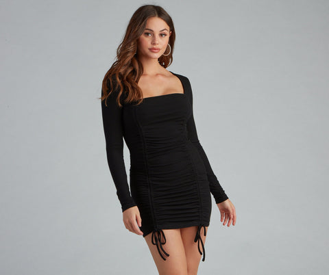 Everyday Chic Ruched Mini Dress