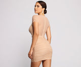 Mesh Is More Ruched Mini Dress