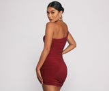 Such A Stunner One Shoulder Ruched Mini Dress
