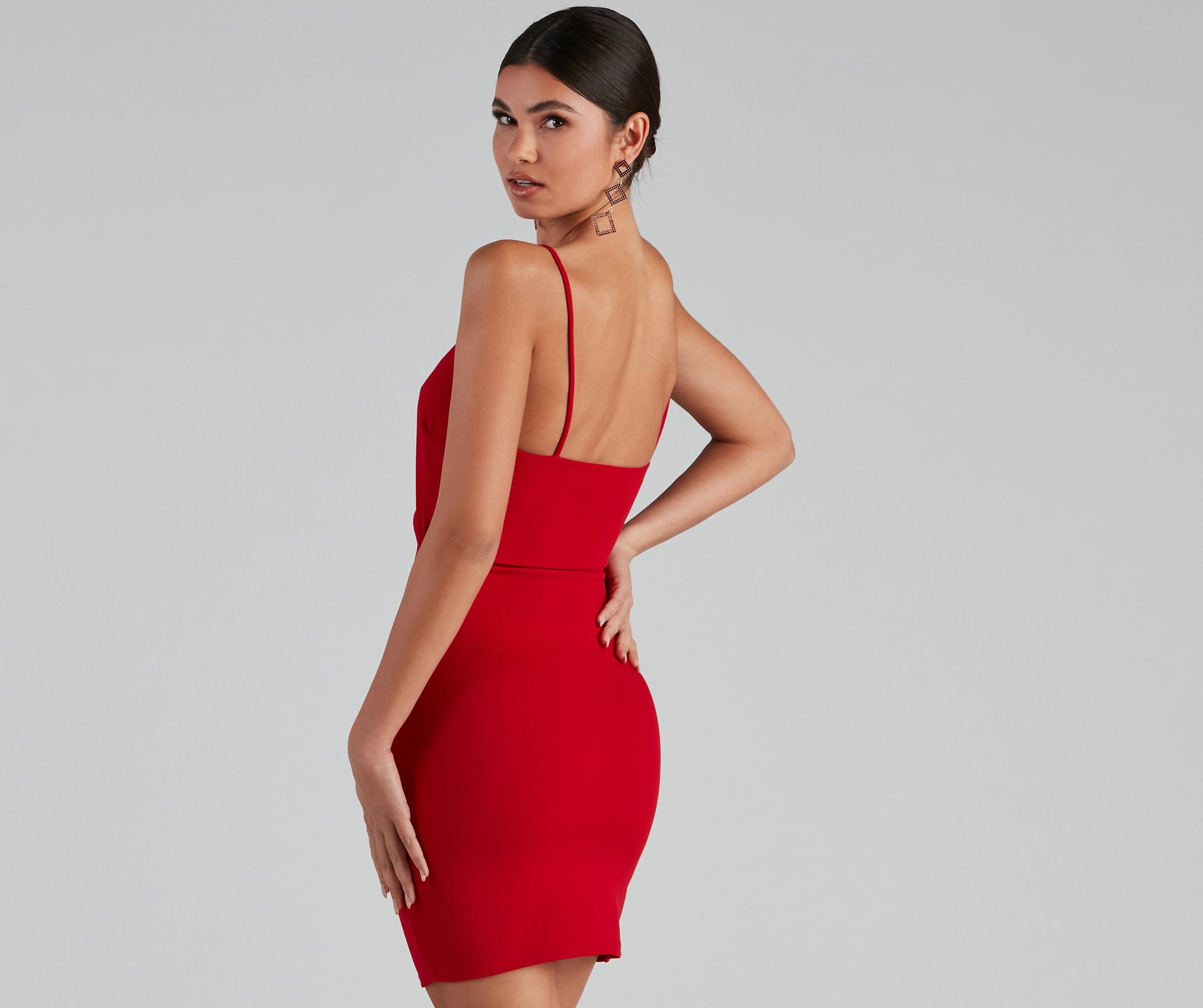 In The Club Square Neck Cutout Dress
