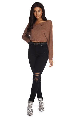 Lounge Around Pullover Crop Top