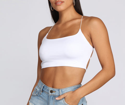 Crop Top mit Riemen im Stil