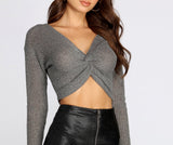 Twisted Style Knit Crop Top