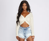 Twisted Style Knit Crop Top