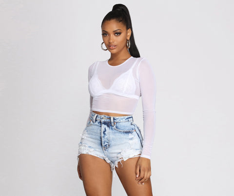 In A Mesh Mood Crop Top