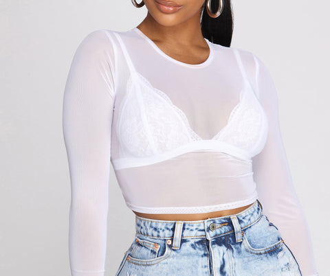 In A Mesh Mood Crop Top