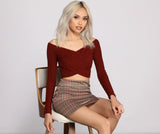 Keepin' Knit Cute And Casual Crop Top