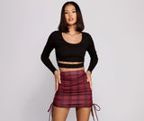 What's The Scoop Ribbed Knit Crop Top
