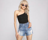 Sultry Style One-Shoulder Crop Top