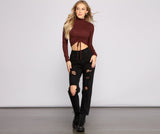 Such A Trendy Vibe Ribbed Knit Crop Top