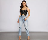 Edgy Glam Cropped Faux Leather Bustier