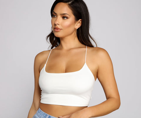 Stilvolles Crop Top aus Strick mit Trägern