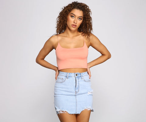 Stilvolles Crop Top aus Strick mit Trägern